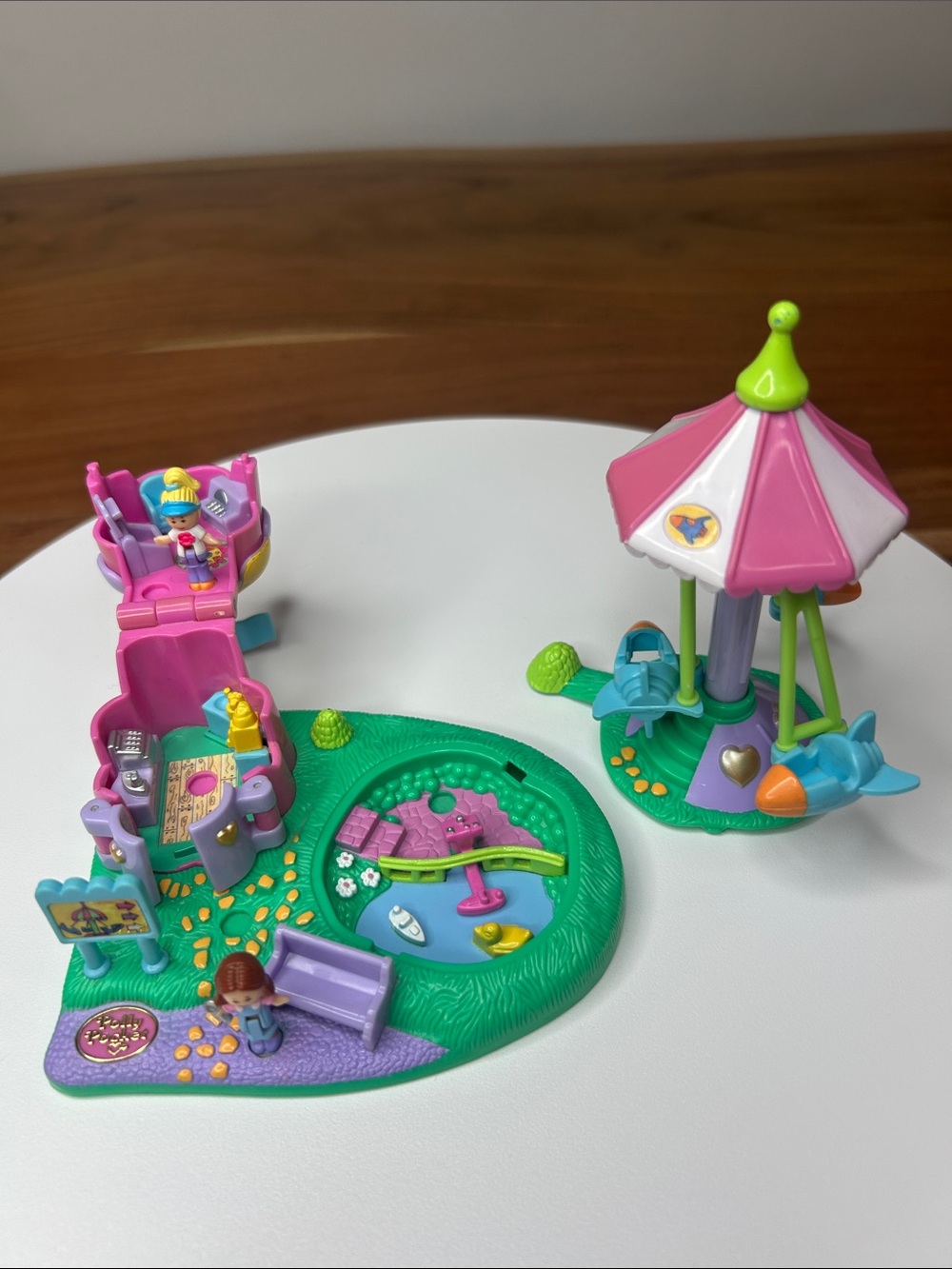 Vintage Polly Pocket Rocket Ride Happy Flyers 1996 Bluebird Complete Set